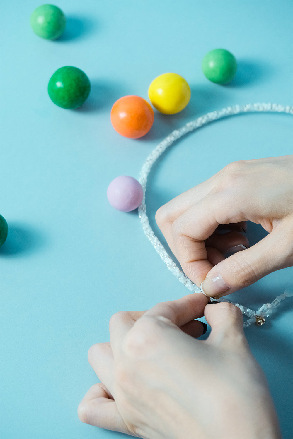 Misty White Necklace