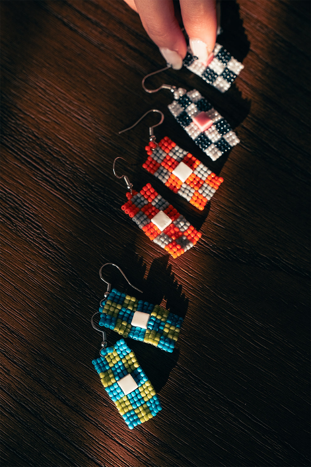 Grid Paper Earrings