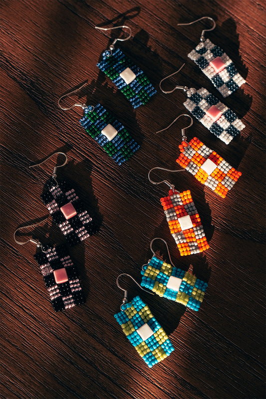 Grid Paper Earrings